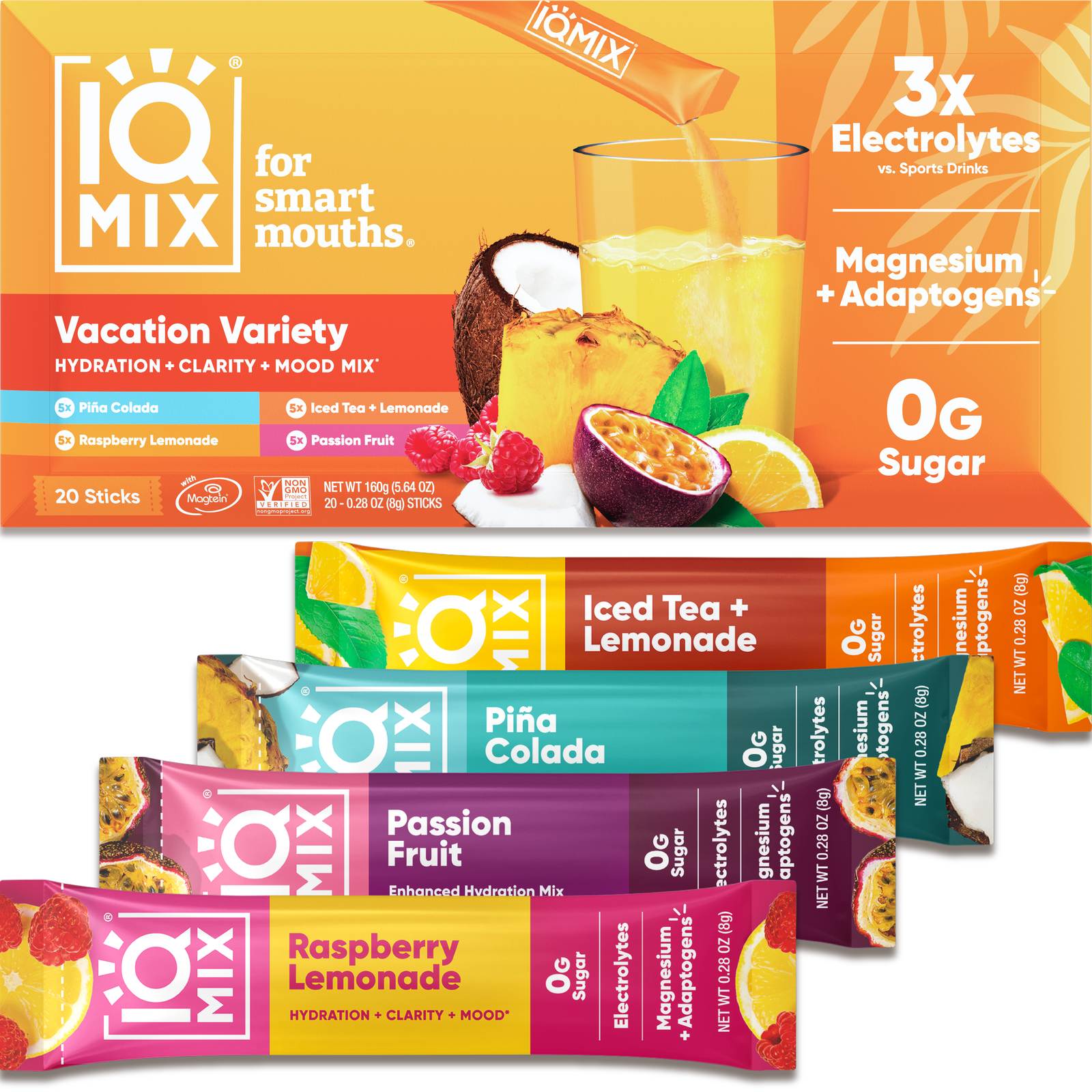 IQMIX Hydration Mix — Vacation Variety (20 Sticks)