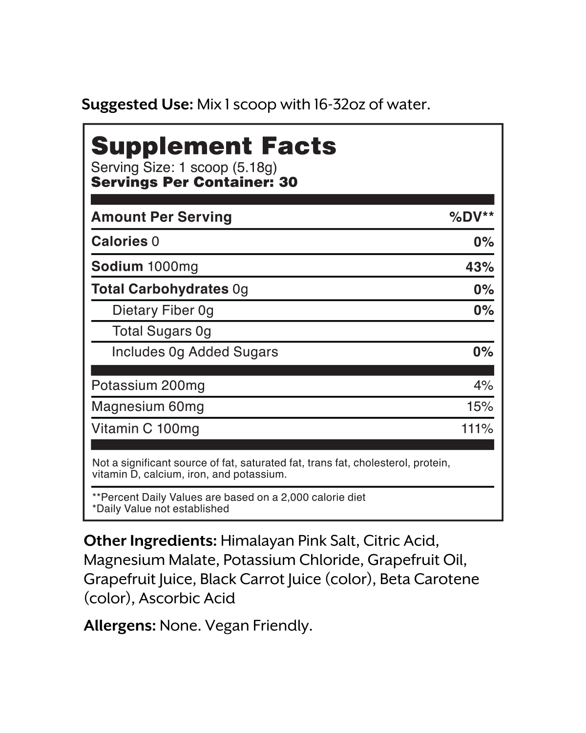 Electrolyte Drink Mix