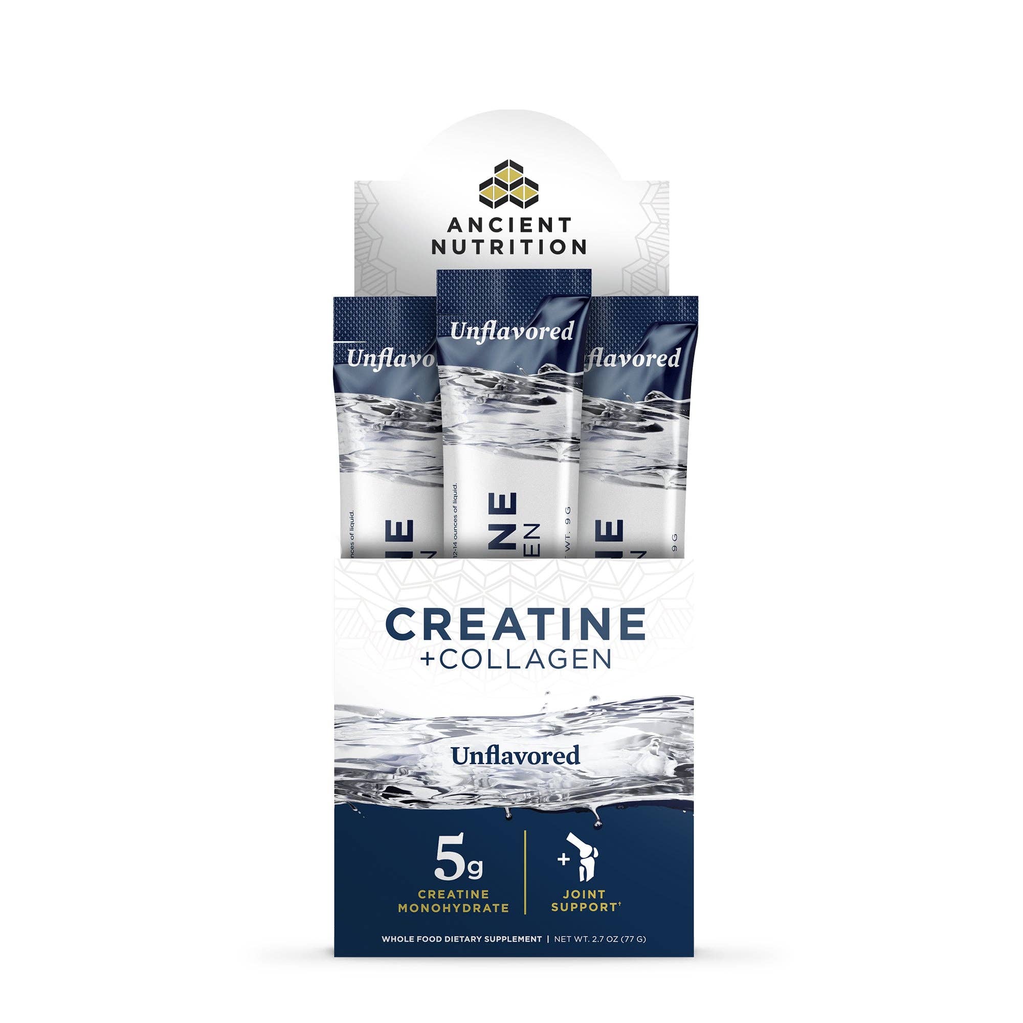 Creatine + Collagen Stick Packs | Powder Unflavored (14 Servings)