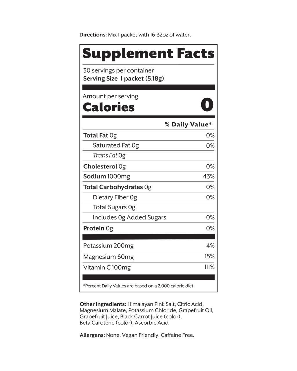 Electrolyte Drink Mix