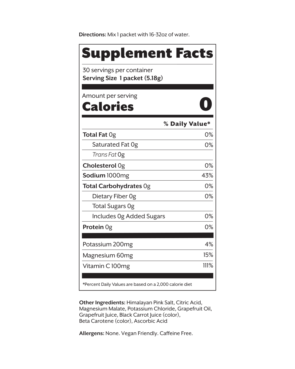 Electrolyte Drink Mix