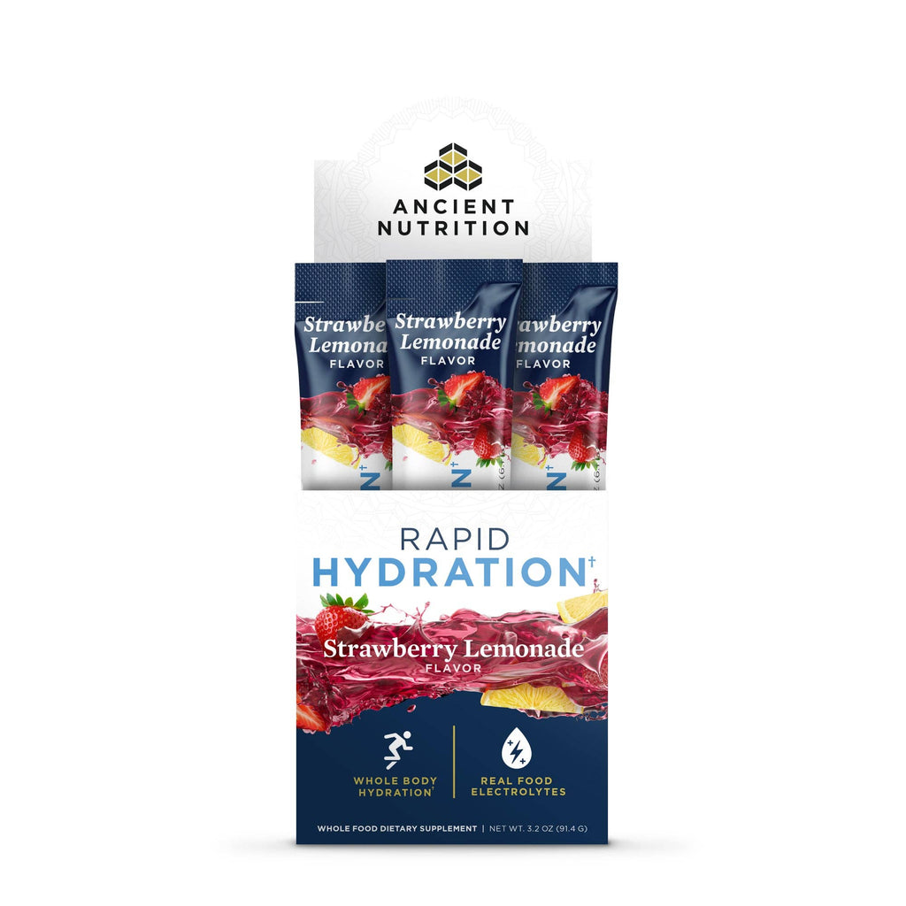 Rapid Hydration 15 Stick Packs | Powder Strawberry Lemonade Flavor (15 Servings)