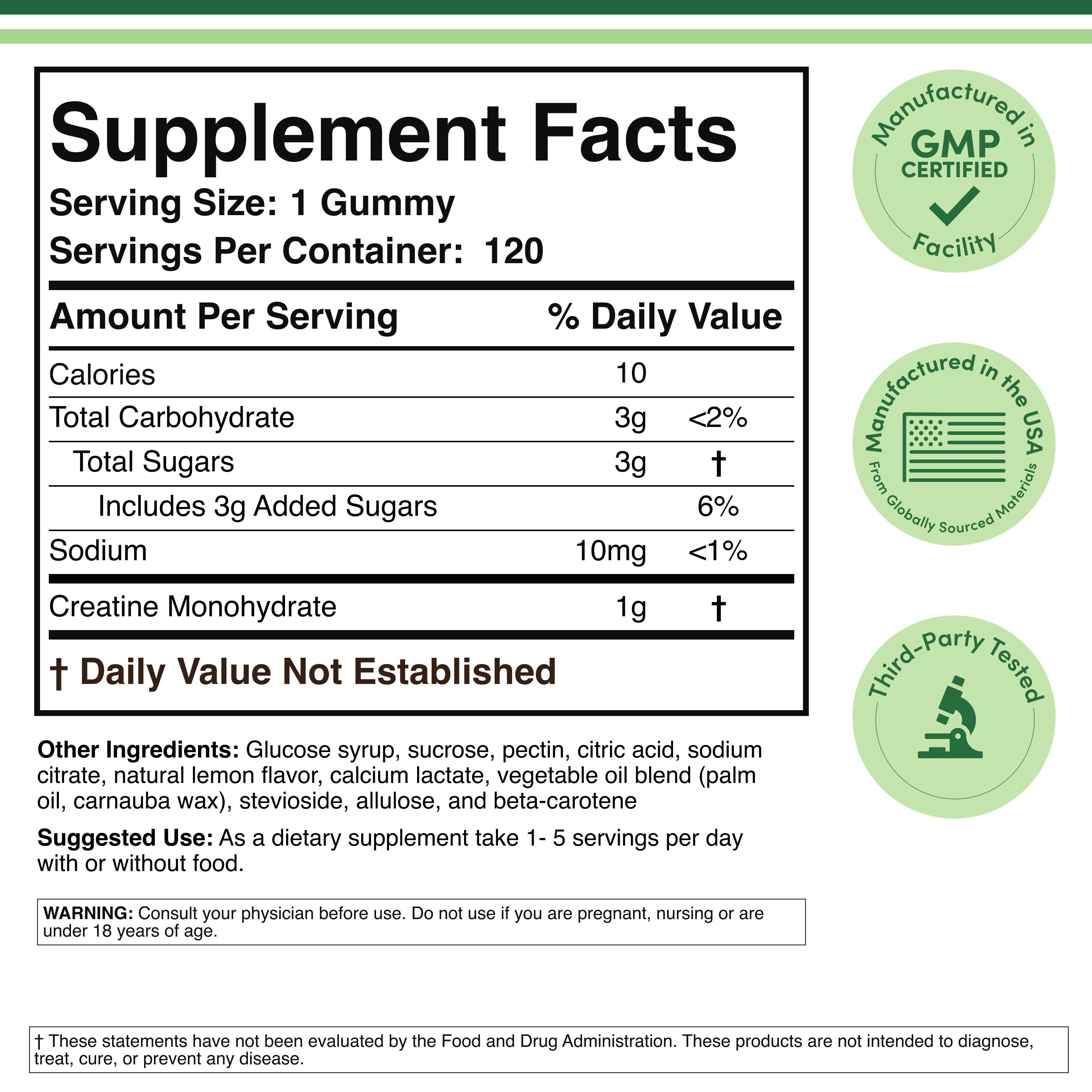Creatine Gummies Supplement
