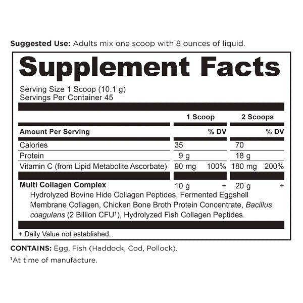 Multi Collagen Peptides Powder, Unflavored, 45 Servings