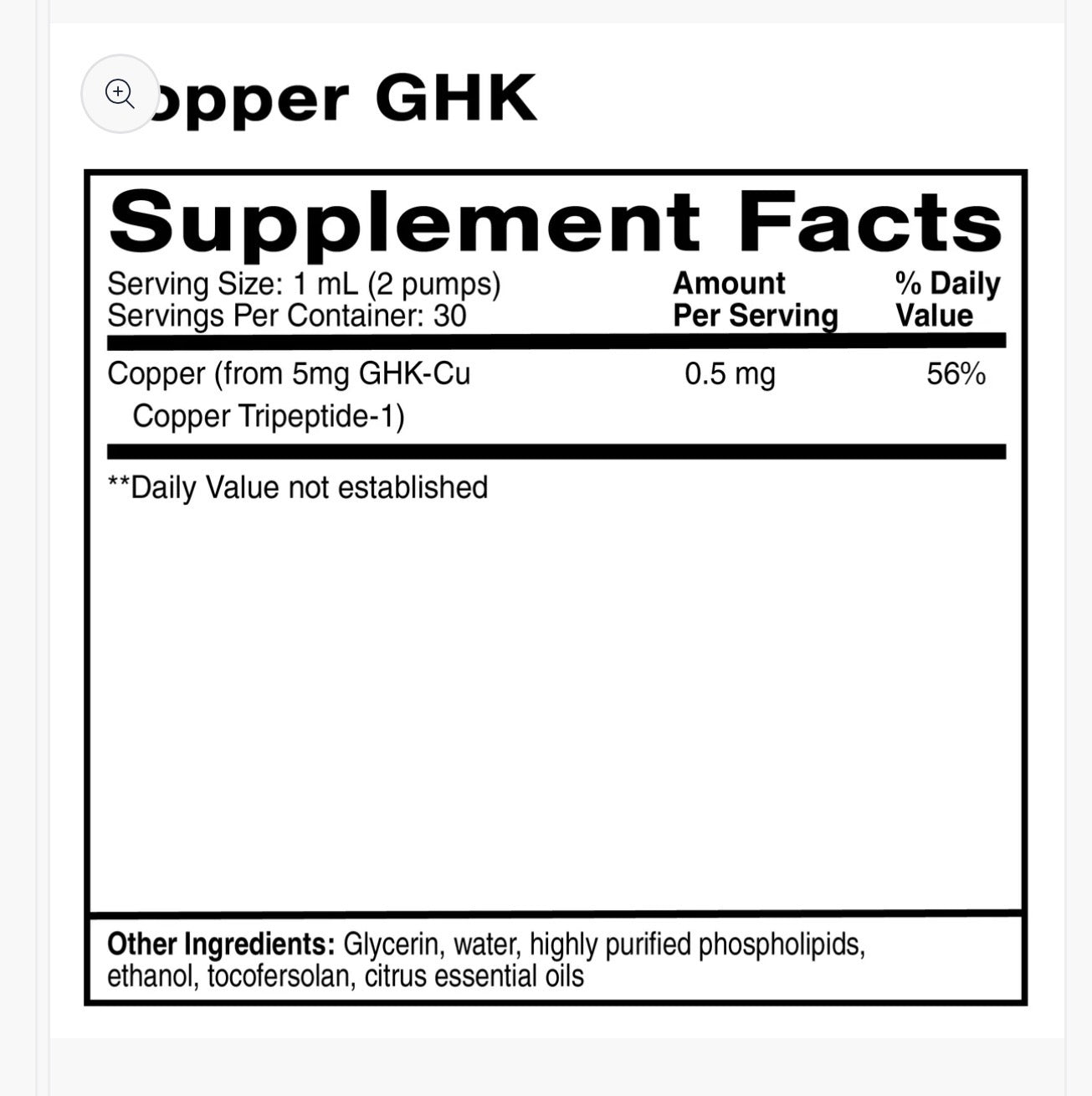 GHK - Liposomal Quick Silver