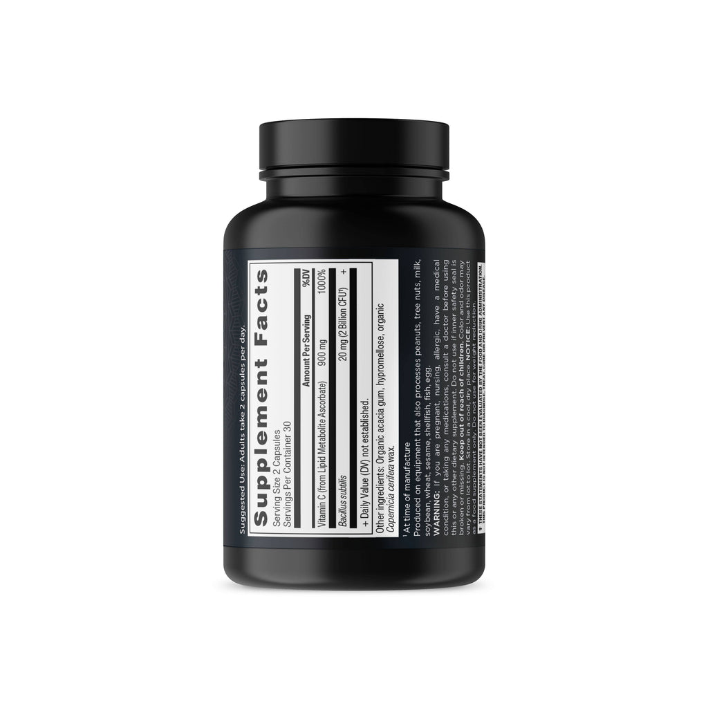 Ancient Nutrients Vitamin C + Probiotics | Capsules (30 Servings)