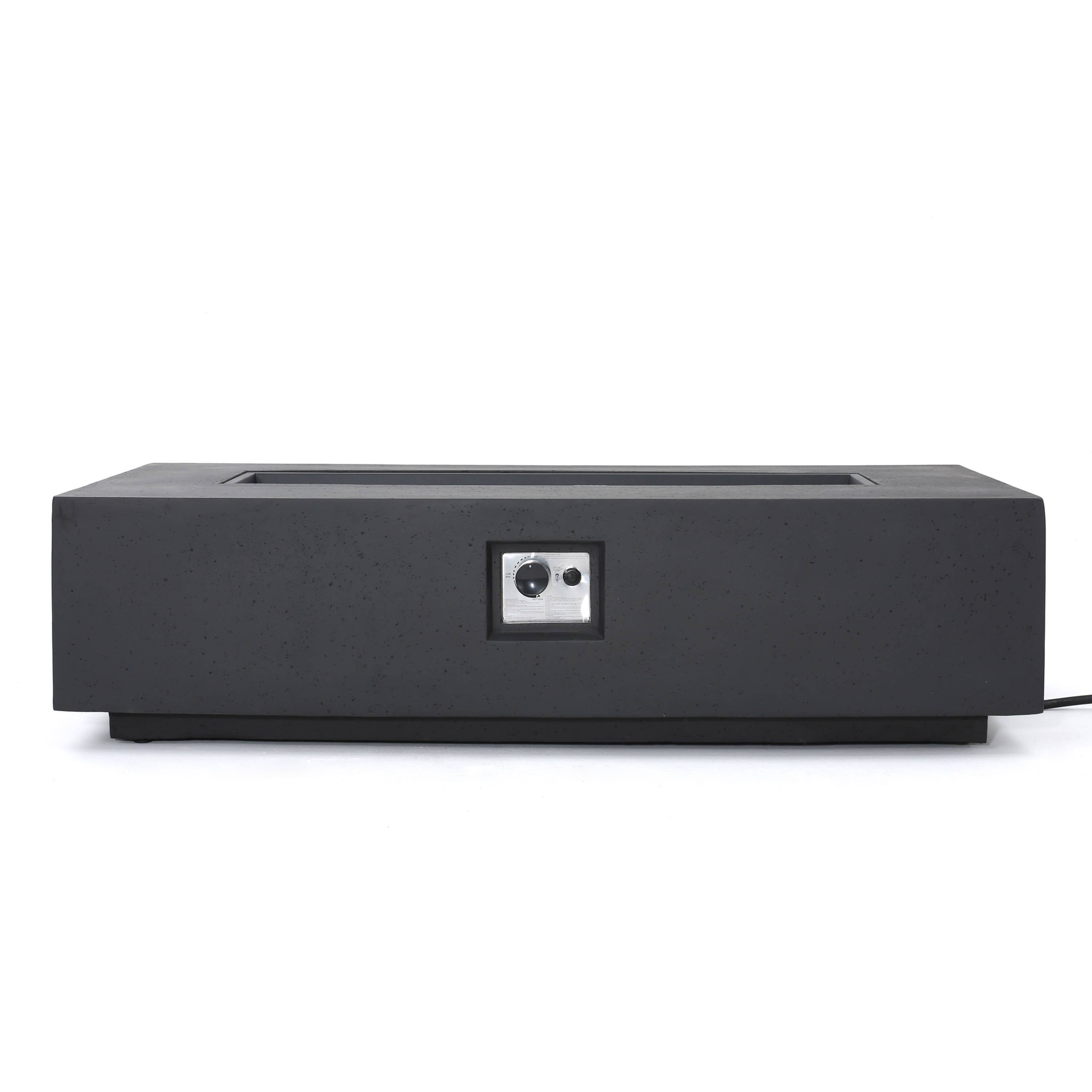 50,000 BTU Outdoor Fire Table Rectangular Dark Grey
