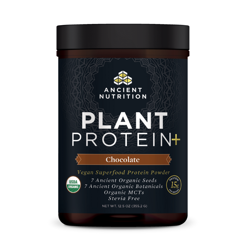 Ancient Nutrition - Plant Protein - Chocolate -12 serving