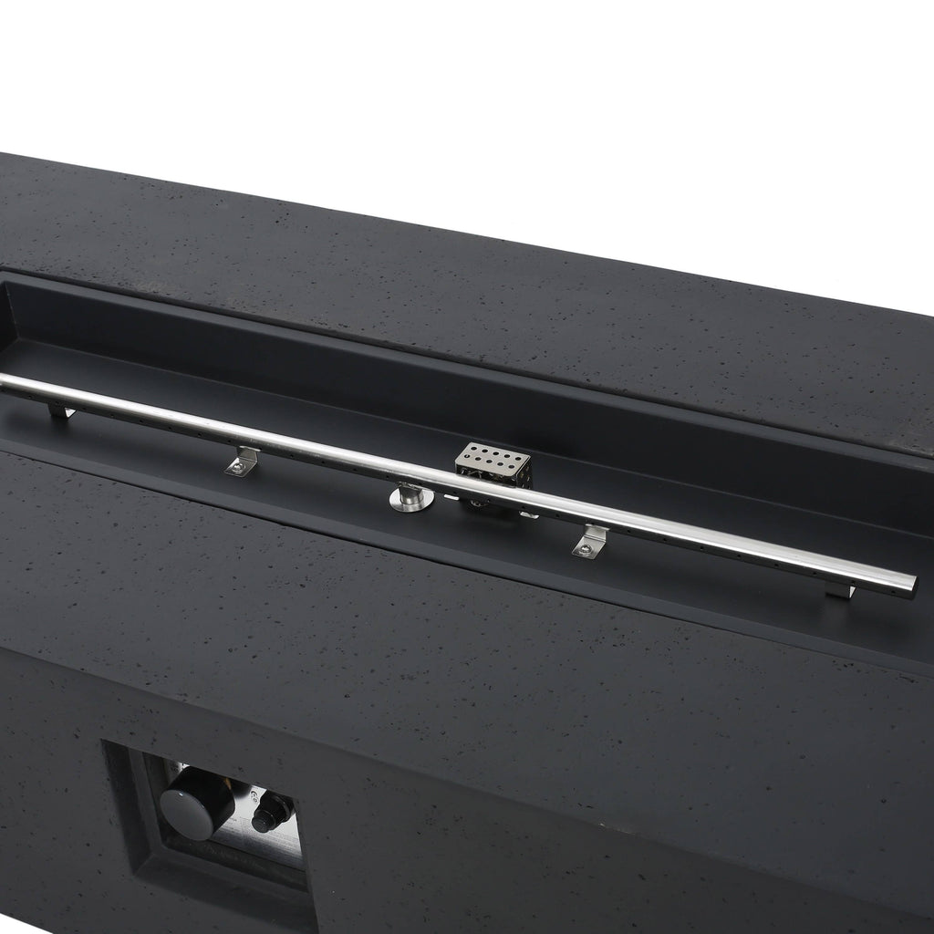 50,000 BTU Outdoor Fire Table Rectangular Dark Grey