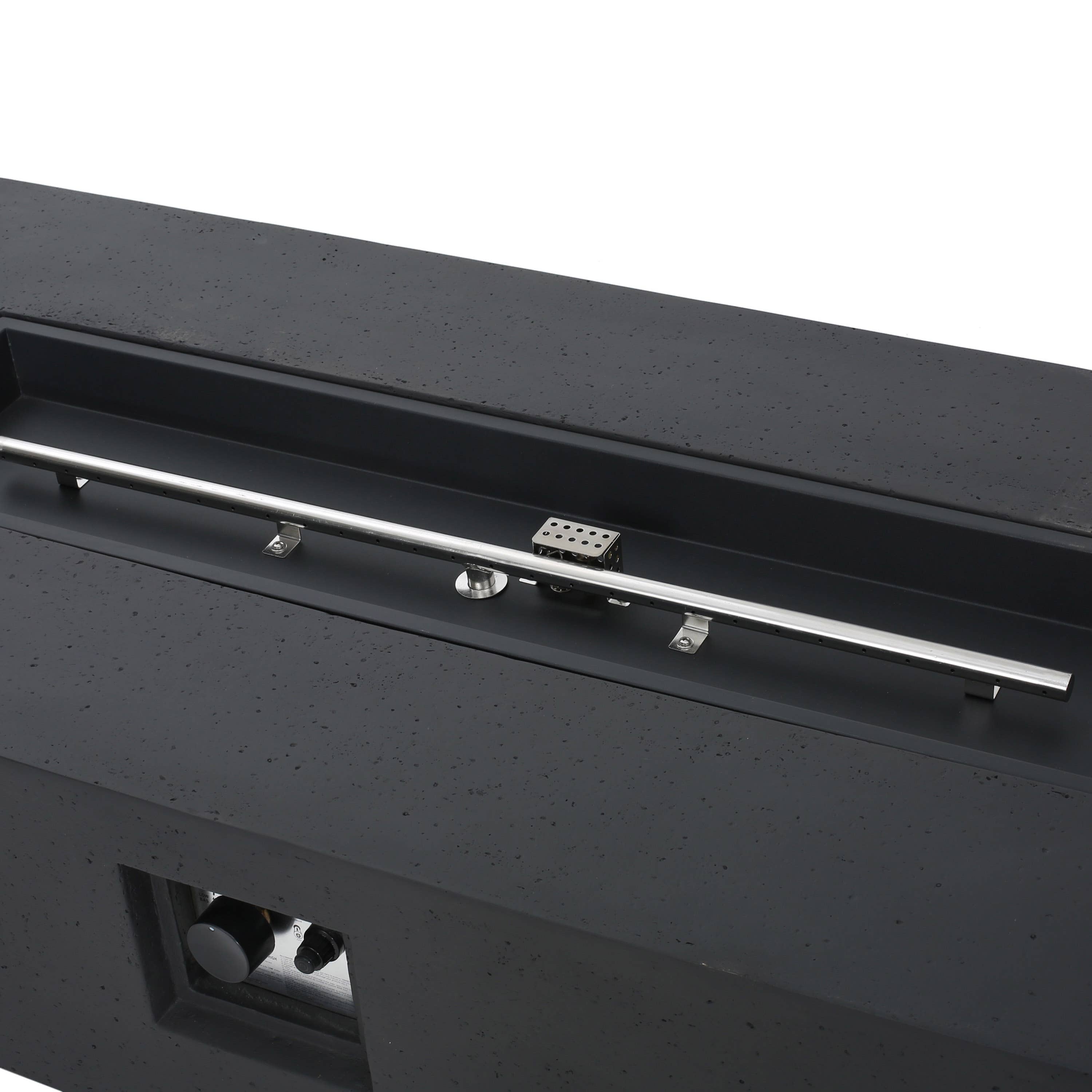 50,000 BTU Outdoor Fire Table Rectangular Dark Grey