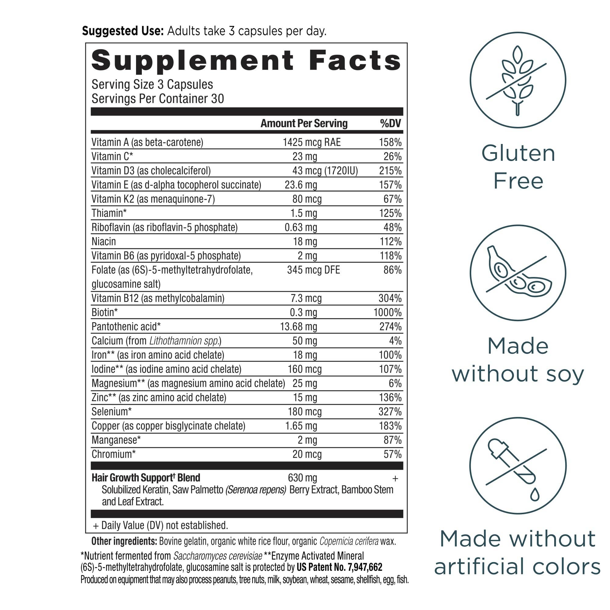 Hair Growth Multivitamin | Capsules (90 Capsules)