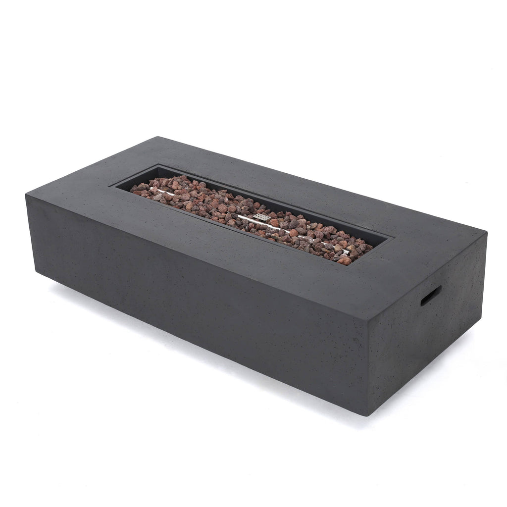 50,000 BTU Outdoor Fire Table Rectangular Dark Grey