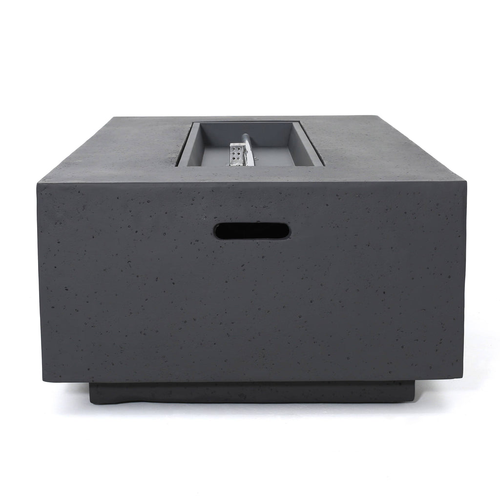 50,000 BTU Outdoor Fire Table Rectangular Dark Grey