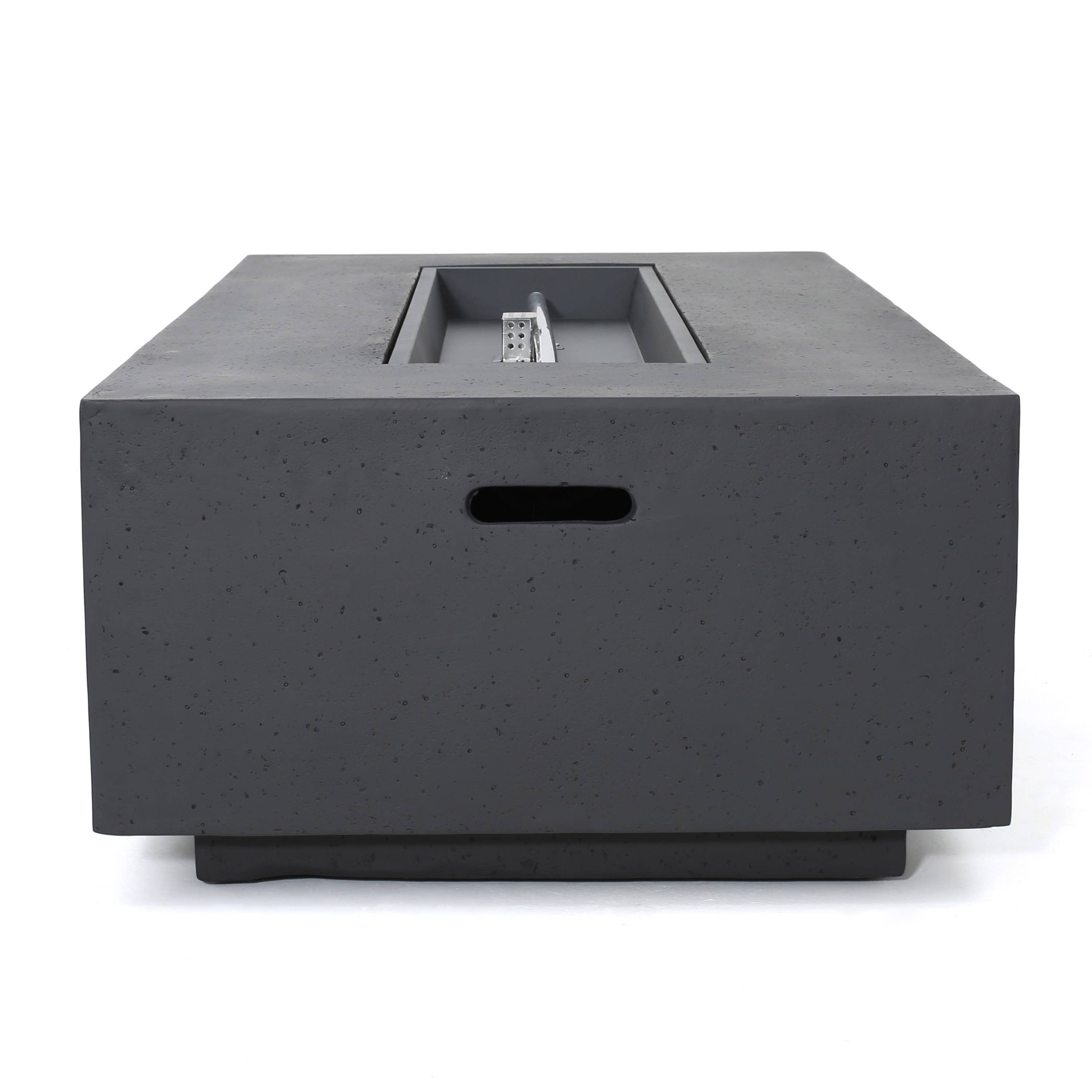 50,000 BTU Outdoor Fire Table Rectangular Dark Grey