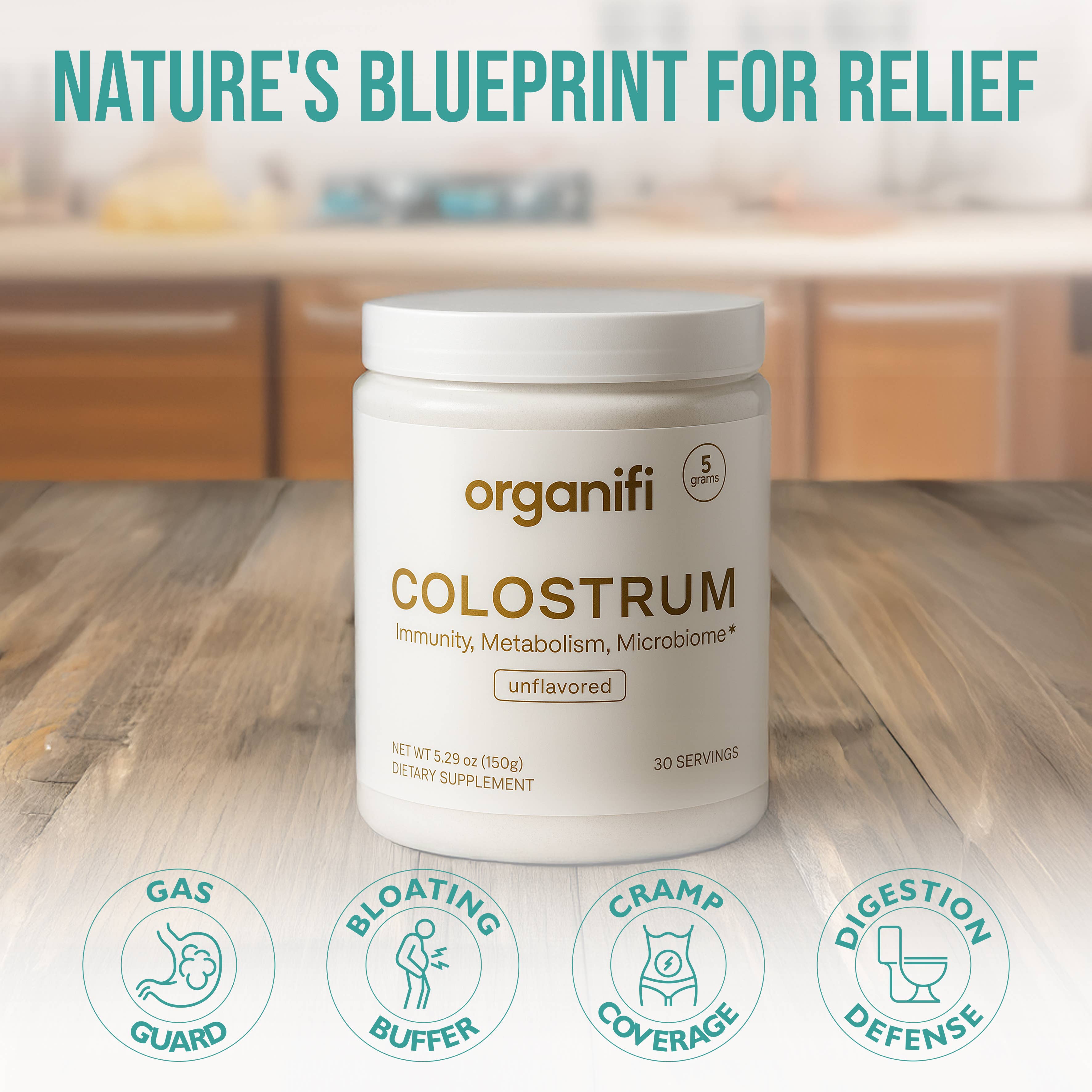 Organifi Colostrum -Immune-Supporting Calf-First Colostrum